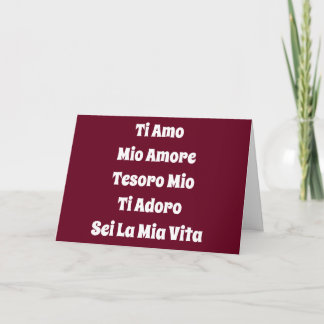 CARTÃO THE MANY WAYS I LOVE YOU *ITALIAN* BIRTHDAY CARD