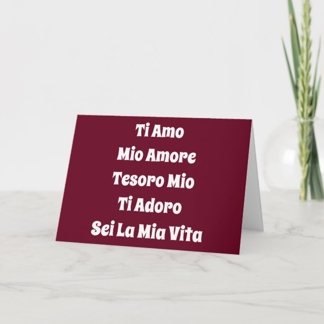 CARTÃO THE MANY WAYS I LOVE YOU *ITALIAN* BIRTHDAY CARD (Frente)
