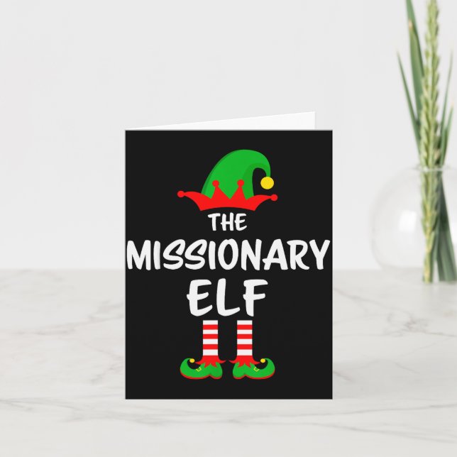 Cartão The Missionary Elf Matching Family Christmas  (Frente)