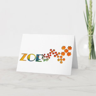 Cartão The Name Game - Zoe