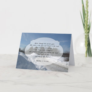 Cartão The Narrow Gate Scripture Blank Note Card