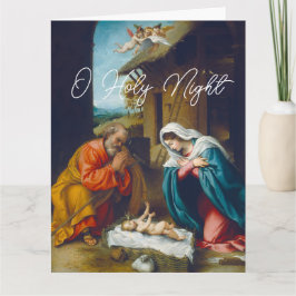 Cartão The Nativity of Baby Jesus Christmas Greetings