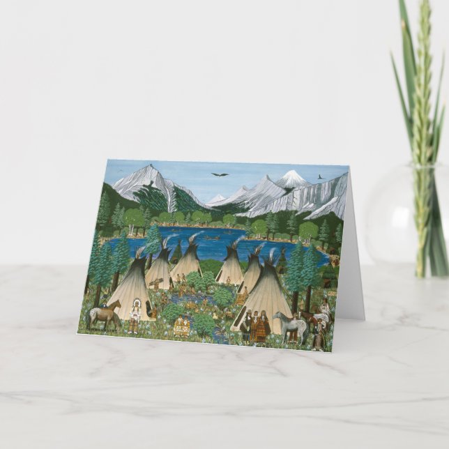 Cartão The Nez Perce ~ Wallowa Lake (Frente)