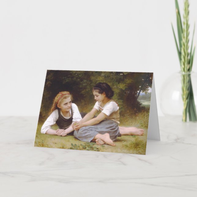 Cartão The Nut Gatherers, William-Adolphe Bouguereau (Frente)