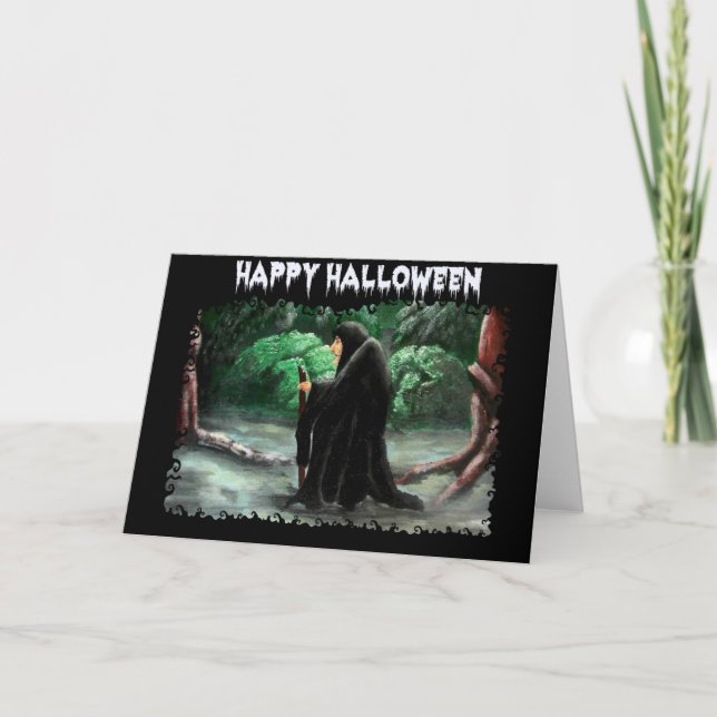 Cartão The Old Crone Halloween Card (Frente)
