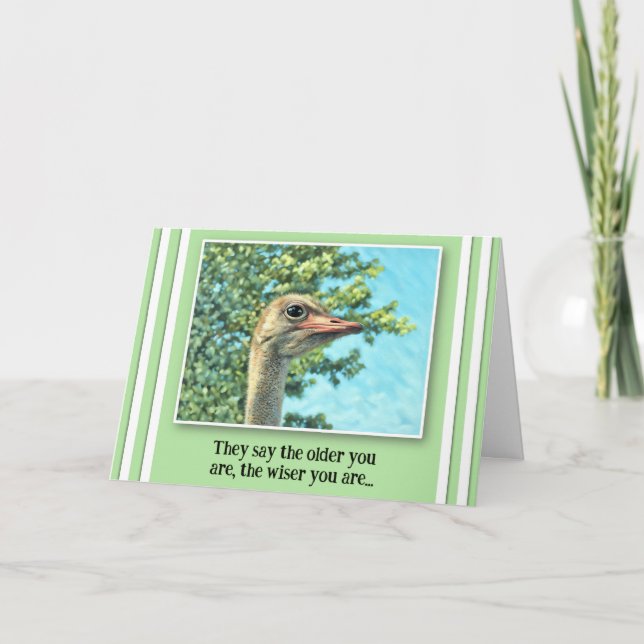 Cartão The Older You Are The Wiser You Are! Birthday Card (Frente)