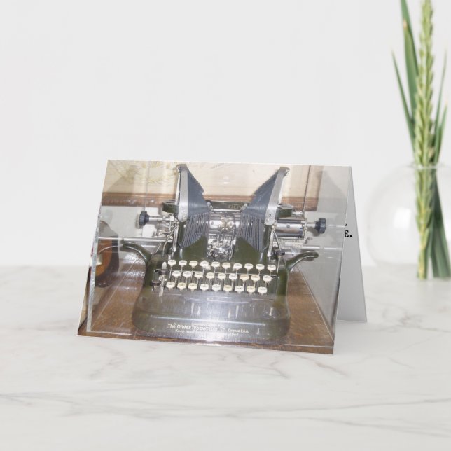 Cartão "The Oliver Typewriter" Birthday Card (Frente)