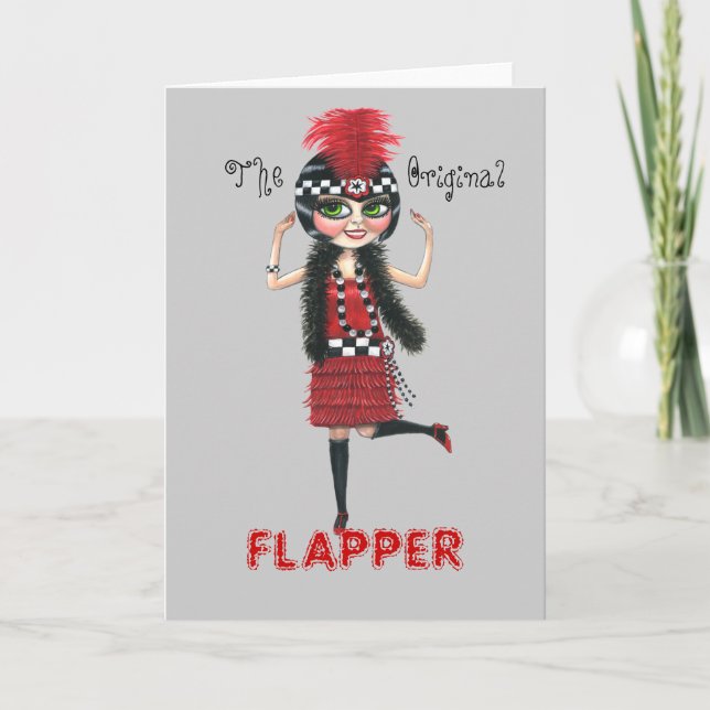 Cartão The Original Flapper Roaring '20s Card (Frente)