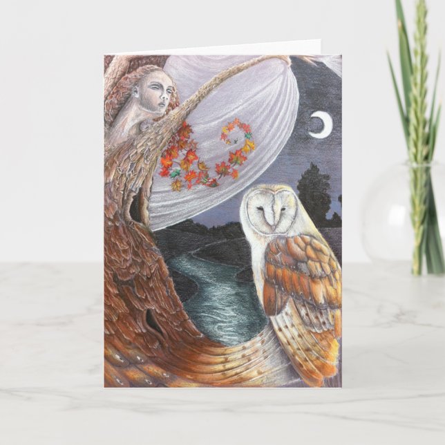 Cartão The Owl & the Dryad Greetings Card (Frente)