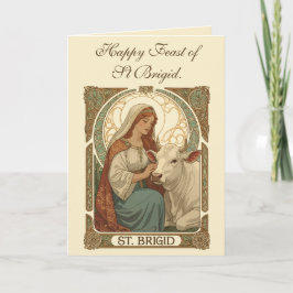 Cartão The Patron Saint of Dairymaids St Brigid