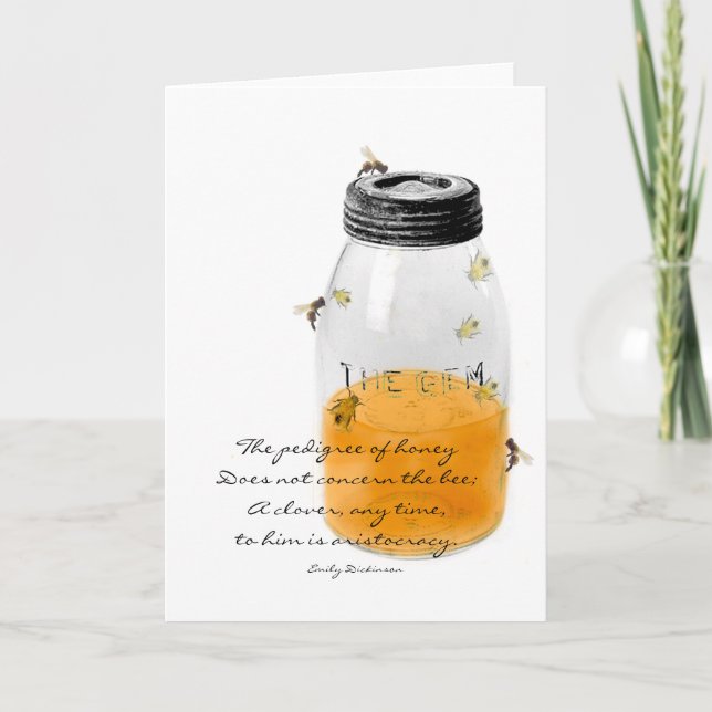 Cartão The Pedigree of Honey Note Card - Emily Dickinson (Frente)