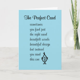 Cartão The Perfect Card A Happy Birthday Poem