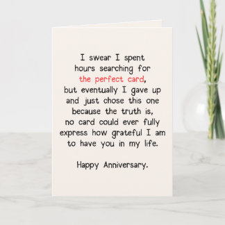 Cartão The Perfect Card (Anniversary) #1