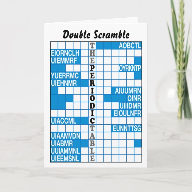 Cartão The Periodic Table Word Scramble (Frente)