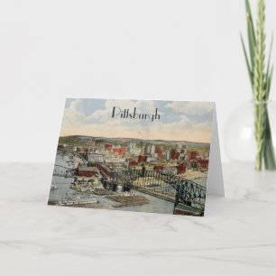 Cartão The Pittsburgh Point 1931 Greeting Card