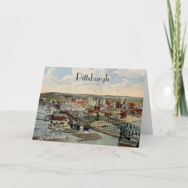 Cartão The Pittsburgh Point 1931 Greeting Card (Frente)