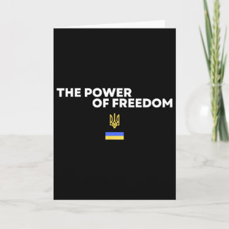 Cartão The Power Of Freedom Trident Ukrainian Flag Symbol