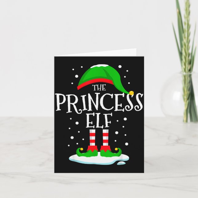 Cartão The Princess Elf Christmas Family Matching Xmas Wo (Frente)