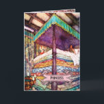 Cartão The Princess & The Pea #2 Greeting Card<br><div class="desc">The word Princess can be changed to what ever name you would like to replace it with. The inside of the card is decorated with an area to write your message.</div>