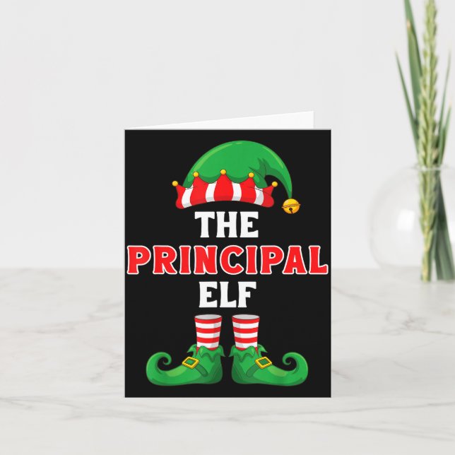 Cartão The Principal Elf Christmas For Principal School P (Frente)