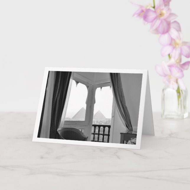 Cartão The Pyramids Of Giza From The Hotel Pyramisa (Orquídea)