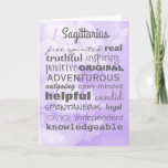 Cartão The Quintessential Sagittarius Birthday Card<br><div class="desc">This beautifully crafted card celebrates and highlights all the wonderful characteristics and traits of the beloved Sagittarius!  Perfect for your fun-loving Sagittarius friends and family!</div>