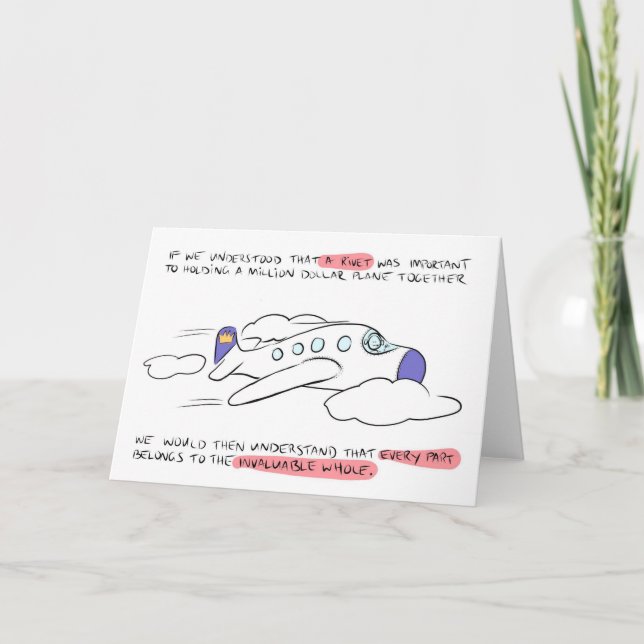Cartão The Rivets on a Plane Greeting Card (Frente)