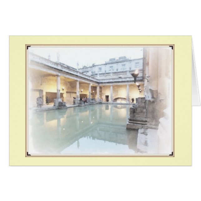 Cartão The Roman Baths (Frente Horizontal)