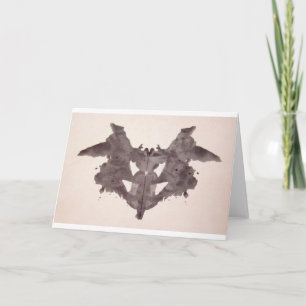 Cartão The Rorschach Test Ink Blots Plate 1 Bat, Moth