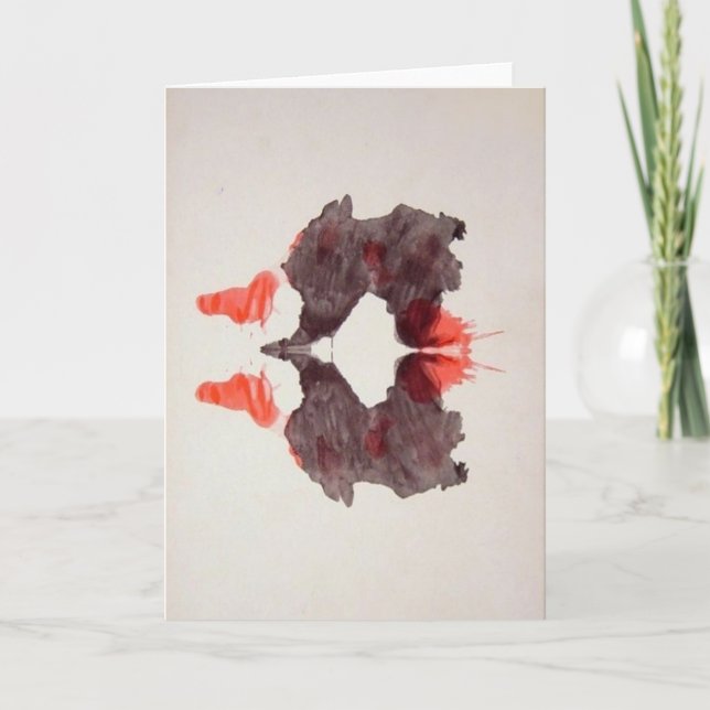 Cartão The Rorschach Test Ink Blots Plate 2 Two Humans (Frente)