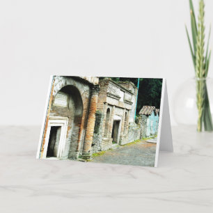 Cartão The Ruins of Pompeii - marketplace with temples