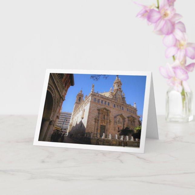 Cartão The Santos Juanes Church, Valencia City, España (Orquídea)