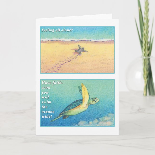 Cartão The Sea Turtle Greeting Card (Frente)