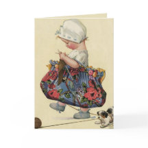 "The Serious Knitter" Greeting Card