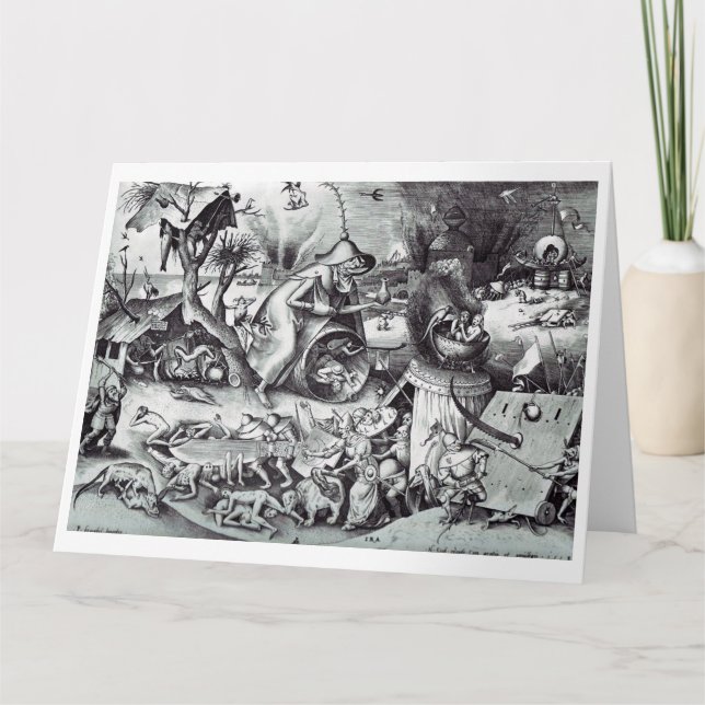 Cartão The Seven Deadly Sins, Pieter Bruegel (Frente)