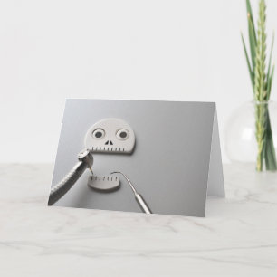 Cartão The skeleton which dental treatment is taken