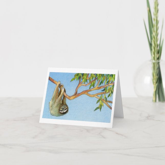 Cartão The Sloth Note Card (Frente)