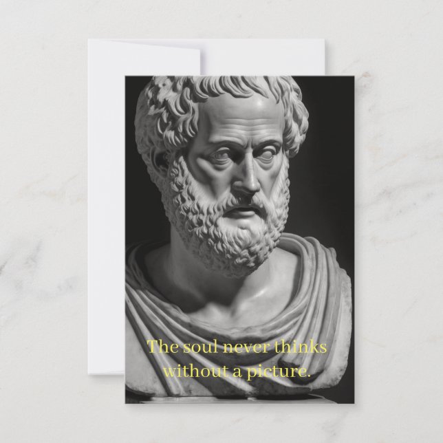 Cartão The Soul never thinks without a Picture (Frente)