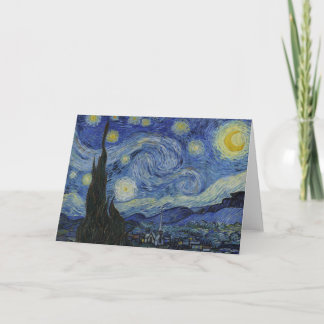 Cartão The Starry Night, oil painting, Vincent Van Gogh