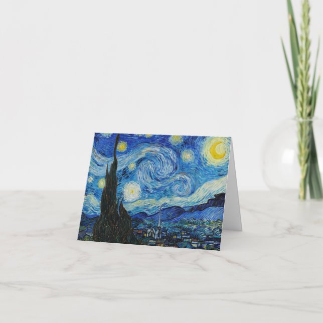 Cartão The Starry Night - Vincent Van Gogh (Frente)