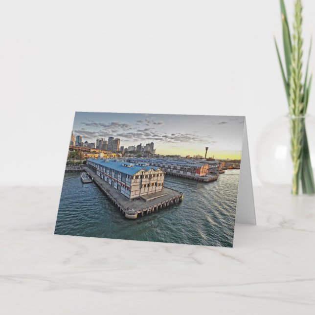 Cartão The Sydney Pier Australian City Greeting Card (Frente)