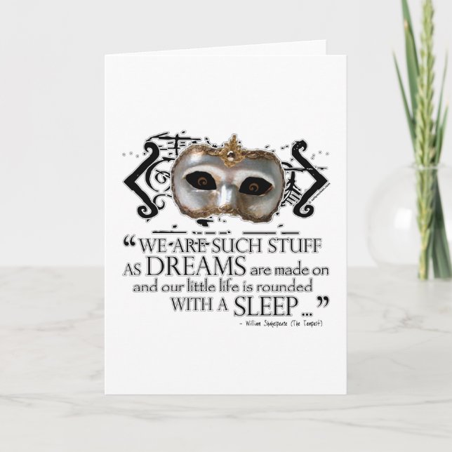 Cartão The Tempest Quote (Frente)