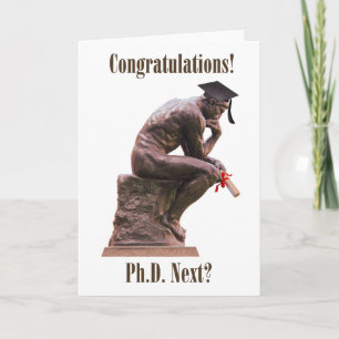 Cartão The Thinker Graduate/Congratulations Card