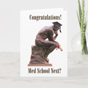 Cartão The Thinker Graduation Card