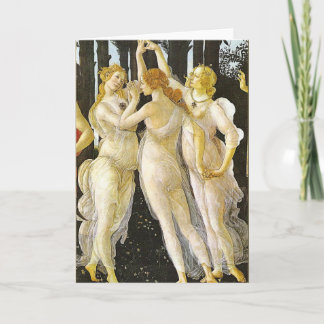 Cartão The Three Graces by Sandro Botticelli