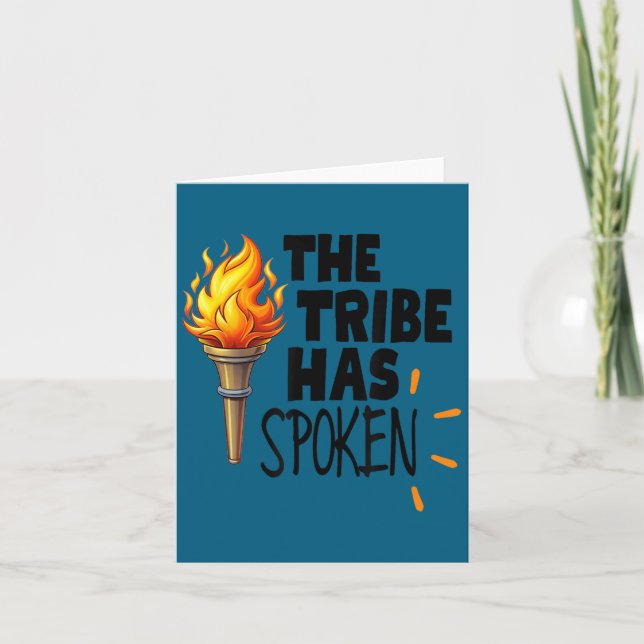 Cartão The Tribe Has Sken Torch That Lights The Way  (Frente)
