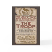 The Troop Vintage personalised greetings card