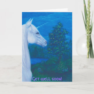 Cartão The unicorn "Get well" greeting card