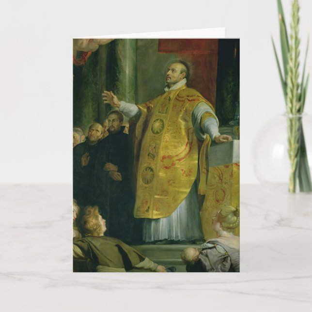 Cartão The Vision of St. Ignatius of Loyola (Frente)