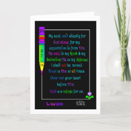 Cartão The Vivid Word Psalms 62: 5-8 greeting card